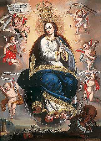 圣洁的圣母战胜了邪教的毒蛇`Immaculate Virgin Victorious over the Serpent of Heresy