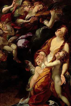 《抹大拉的狂喜》，1616-1620年`The Ecstasy of the Magdalen, 1616-1620 by Giulio Cesare Procaccini