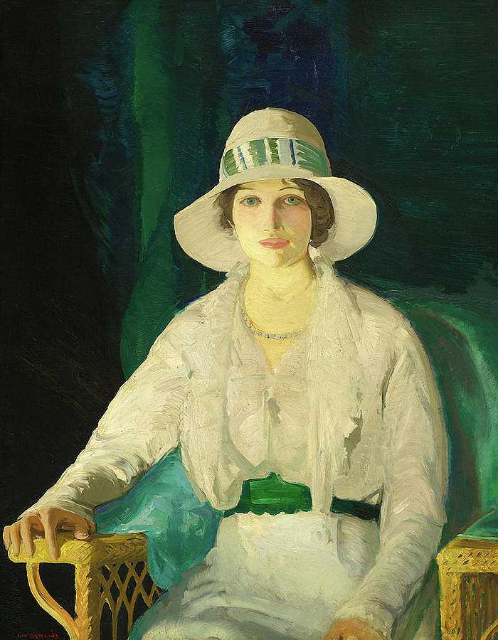 弗洛伦斯·西特纳姆·戴维，兰德尔·戴维夫人，1914年`Florence Sittenham Davey, Mrs. Randall Davey, 1914 by George Bellows