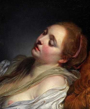 梦想家，1765-1769`The Dreamer, 1765-1769 by Jean-Baptiste Greuze