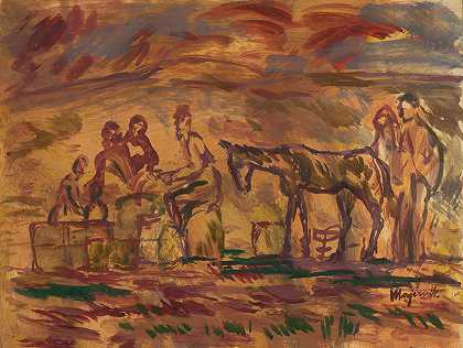 战争受害者（难民）`Victims of War (Refugees) (1944) by Cyprián Majerník