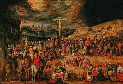 加略山上的十字架`The Crucifixion on Mount Calvary by Frans Francken The Elder