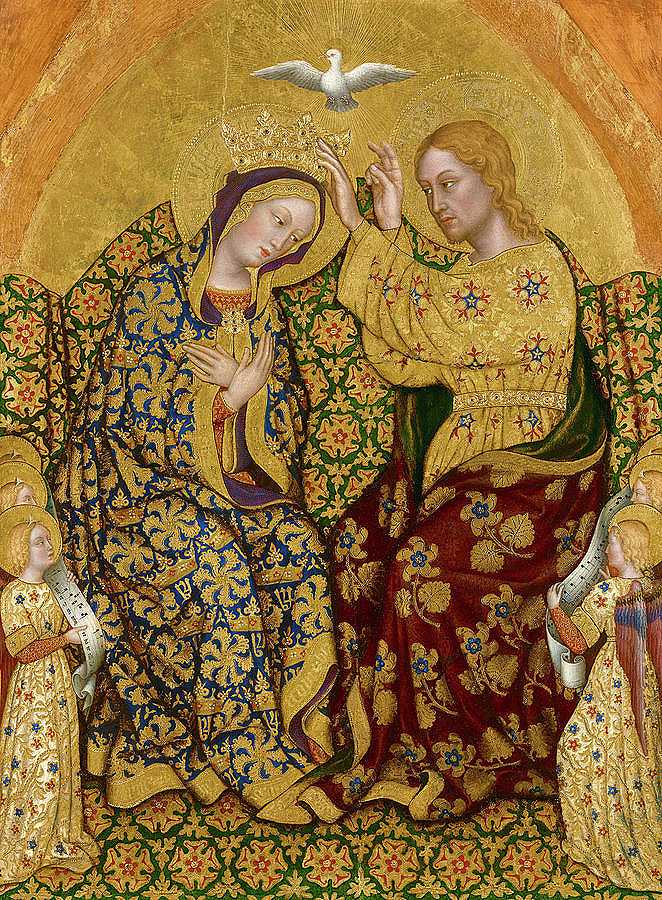 1420年的圣母加冕礼`The Coronation of the Virgin, 1420 by Gentile da Fabriano