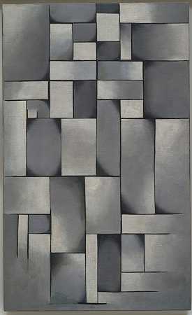 灰色构图（拉格时间）。`Composition in Gray (Rag~time). (1919) by Theo van Doesburg
