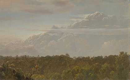 雷云，牙买加`Thunder Clouds, Jamaica (1865) by Frederic Edwin Church