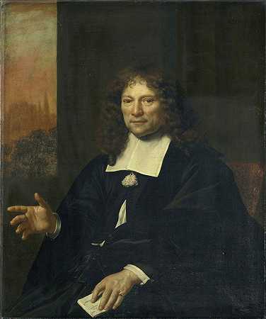 丹尼尔·尼利厄斯。抗议教会的长老和阿尔克马尔的取样官员`Daniel Niellius. Elder of the Remonstrant Church and Sampling Official of Alkmaar (1671) by Adriaen Backer