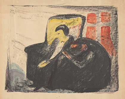 鬼魂奥斯瓦尔德`Ghosts; Osvald (1920) by Edvard Munch