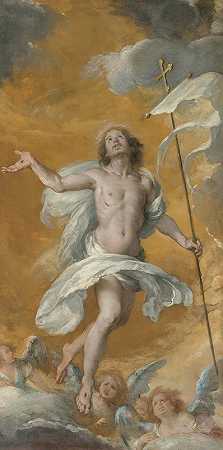 复活的基督`The Risen Christ by Bernardo Strozzi