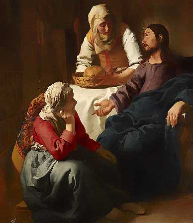 基督在玛莎和玛丽的家里`Christ in the House of Martha and Mary