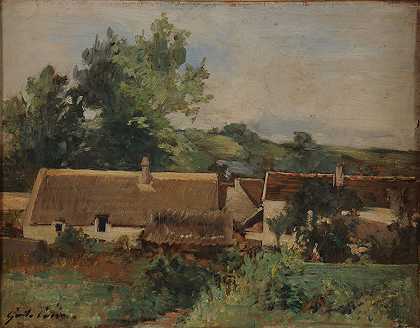 联合国村`Un village (ca 1880) by Gustave Colin