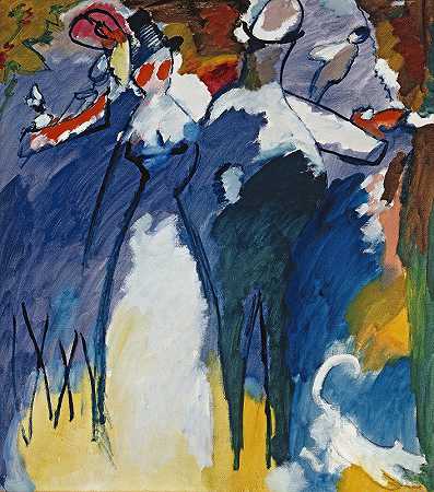 印象六（星期日）`Impression VI (Sunday) (1911) by Wassily Kandinsky