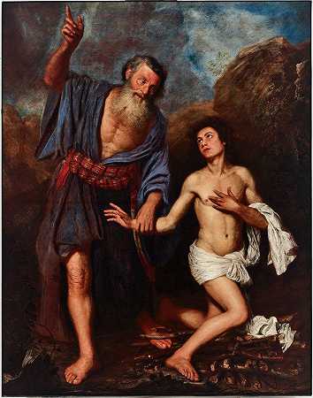 以撒的祭品`The Sacrifice of Isaac (c. 1659) by Jan Lievens