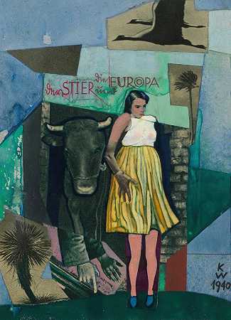 公牛与欧洲`Der Stier und die Europa (1940) by Karl Wiener