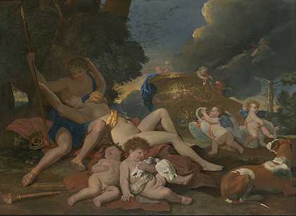 维纳斯和阿多尼斯`Venus and Adonis (c. 1628–29) by Nicolas Poussin