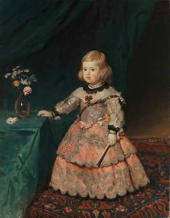玛丽亚·特蕾西亚女婴，复制自贝拉斯克斯`Infanta Maria Teresia, copy after Velázquez (1894) by Helene Schjerfbeck
