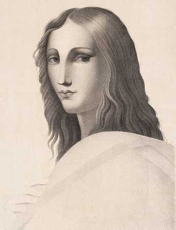 拉斐尔的年轻人物雅典学校和`Ynglingefigur fra Raphaels ;Skolen i Athen (1800 – 1850) by A. Lilienberg