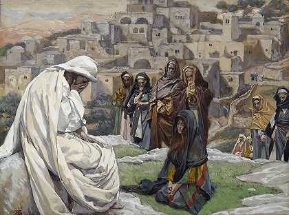 耶稣哭泣`Jesus Wept (1886~1894) by James Tissot