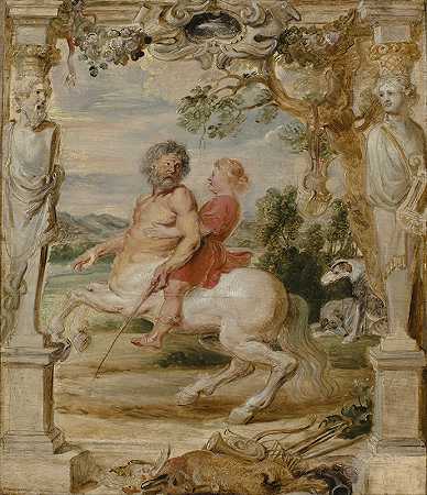 阿喀琉斯受过教育`Achilles Educated by the Centaur Chiron (1630~1635) by the Centaur Chiron by Peter Paul Rubens