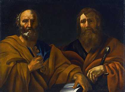 圣徒彼得和保罗`Saints Peter And Paul (Circa 1620) by Roman School