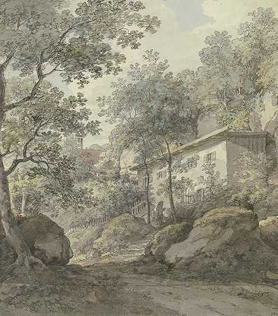 建筑研究`Architectural study (1788) by Johann Georg von Dillis