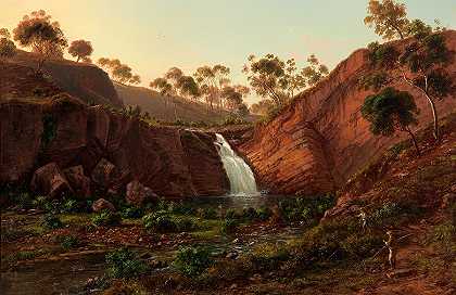 克莱德河瀑布——塔斯马尼亚`Waterfall on the Clyde River – Tasmania