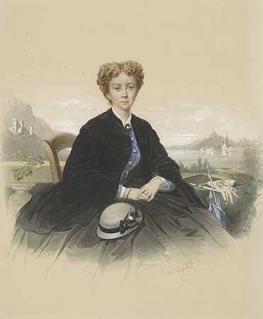Portret van Maria Elisabeth Adolphine Waller Schill`Portret van Maria Elisabeth Adolphine Waller~Schill (1866) by Louis Chantal