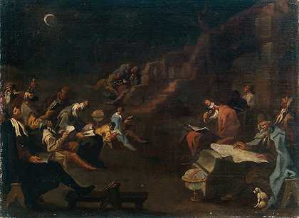 天文学家`The Astronomers (18th Century) by Genoese School