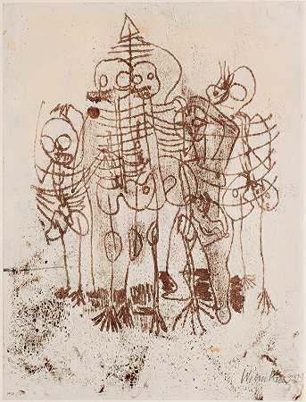 骷髅`Skelette (1932) by Walter Kurt Wiemken