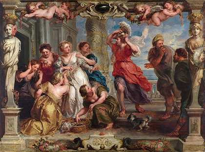 尤利西斯在莱科梅德斯的女儿中发现了阿喀琉斯`Achilles Discovered By Ulysses Among The Daughters Of Lycomedes (1630~1635) by Peter Paul Rubens