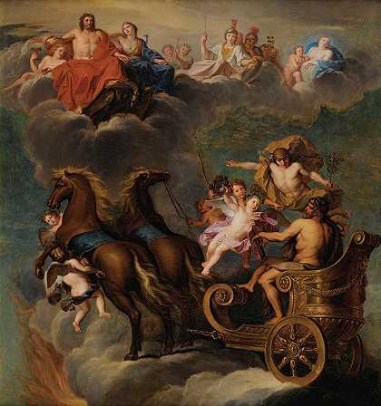 赫拉克勒斯的神化`The Apotheosis Of Hercules by Noël Nicolas Coypel