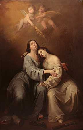 圣贾斯塔和圣鲁芬娜`Saint Justa and Saint Rufina (1844) by Antonio María Esquivel