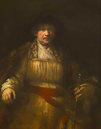 伦勃朗自画像`Rembrandt Self Portrait