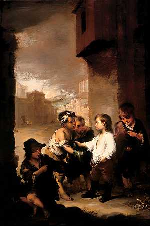 圣托马斯把衣服分给乞丐`Saint Thomas Dividing His Clothes Among Beggar Boys