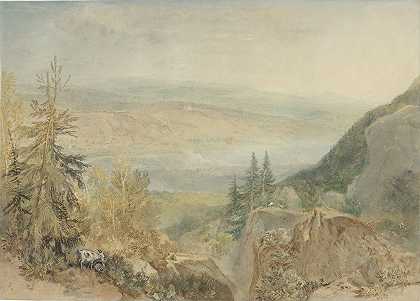约克郡法恩利厅景观`View of Farnley Hall in Yorkshire (1808 ~ 1825) by Joseph Mallord William Turner