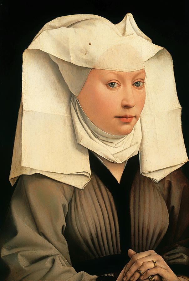 一个戴着翅膀帽子的女人的肖像`Portrait of a Woman with a Winged Bonnet