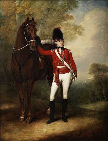 查尔斯·赫里斯上校画像`Portrait of Colonel Charles Herries (before 1819) by William Redmore Bigg