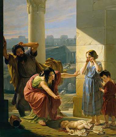 伯利恒儿童谋杀案`Der Bethlehemitische Kindermord (1842) by Carlo Arrienti