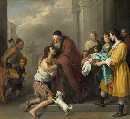 浪子归来`The Return of the Prodigal Son (1667~1670) by Bartolomé Estebán Murillo