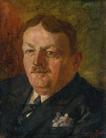 帕沃尔·加尔肖像`Portrait of Pavol Gall (1927) by Aurel Ballo