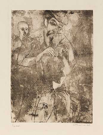 弗里瑟尔`Der Friseur (1912) by Ernst Ludwig Kirchner