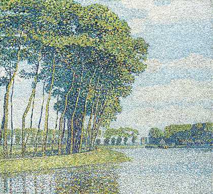 运河边的树（运河边的树）`Bäume Am Kanal (Trees By A Canal) by Paul Baum
