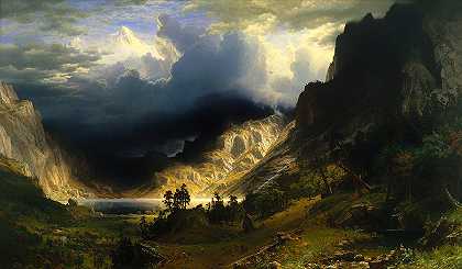 落基山脉的风暴——罗莎莉山`A Storm In The Rocky Mountains – Mt Rosalie