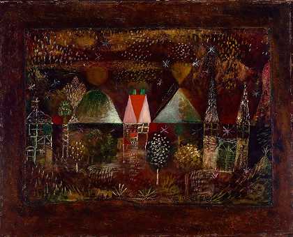夜宴`Night Feast (1921) by Paul Klee