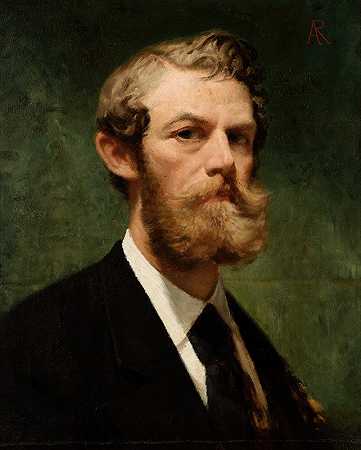 自画像`Self~Portrait (1873) by Alfred Izydor Romer