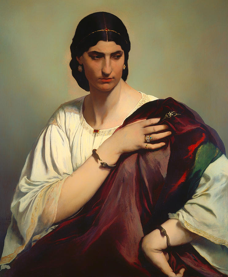 罗马女人的半身肖像`Half-Length Portrait of a Roman Woman