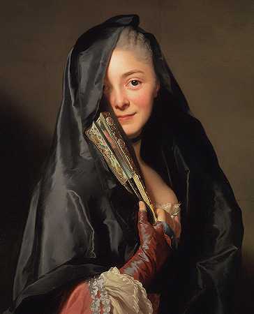 戴面纱的女士——艺术家的妻子`The Lady With The Veil – The Artist\’s Wife