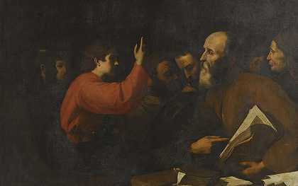 圣殿里的医生中有基督`Christ Among The Doctors In The Temple by Jusepe de Ribera