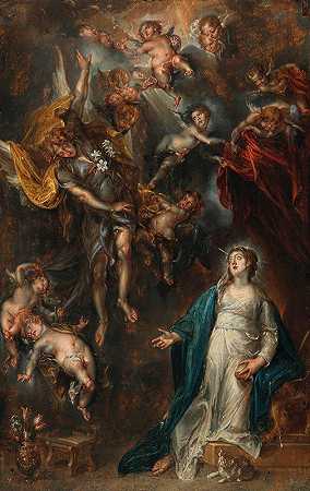 公告`The Annunciation by Simon de Vos