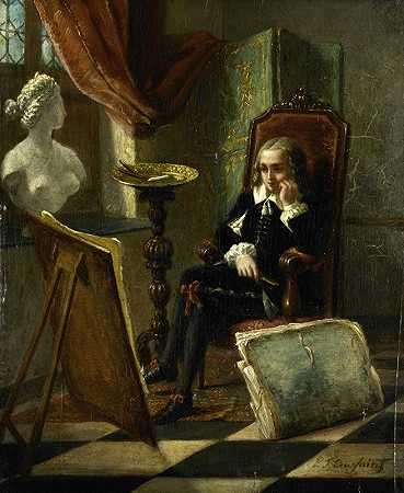 年轻的画家`De jonge schilder (1850 ~ 1888) by Pierre Joseph Toussaint