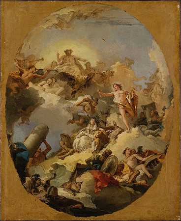 西班牙君主制的神化`The Apotheosis of the Spanish Monarchy (1760s) by Giovanni Battista Tiepolo